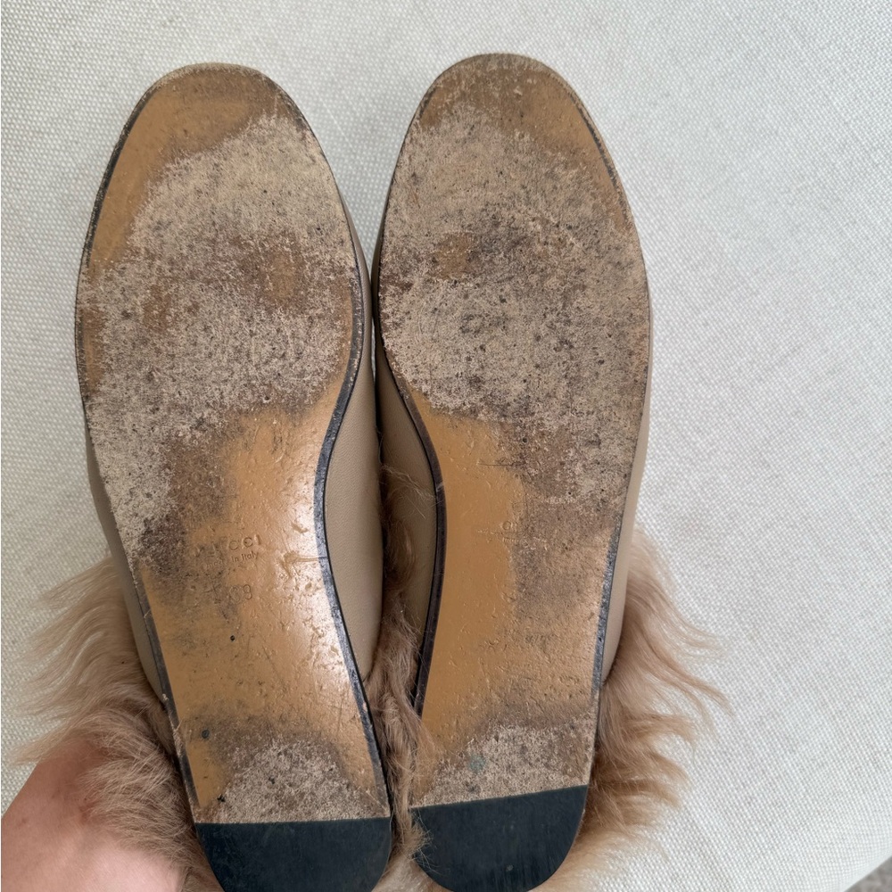 Gucci Tan Brown Leather Mules with Horsebit Detail - Picture 6 of 8